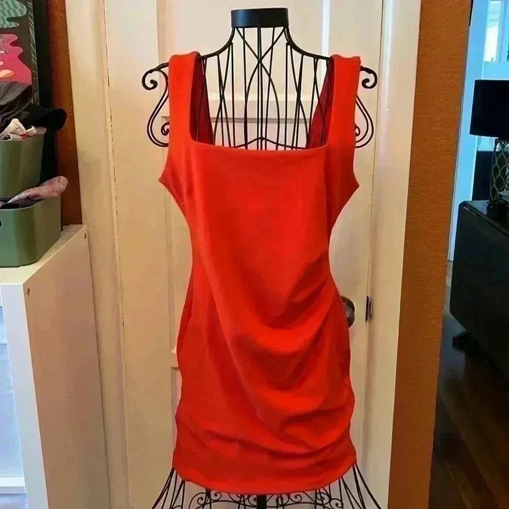 NWT H&M Tank Dress with Ruching-Sz M